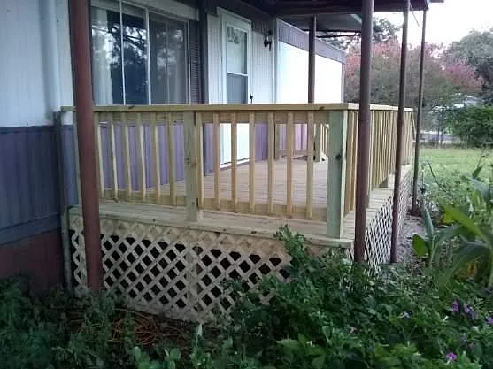 Newly built covered deck