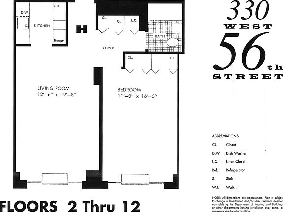 5th image of 330 W 56th St APT 9H