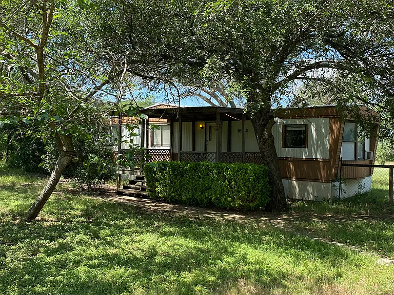 The front of the home from the driveway.