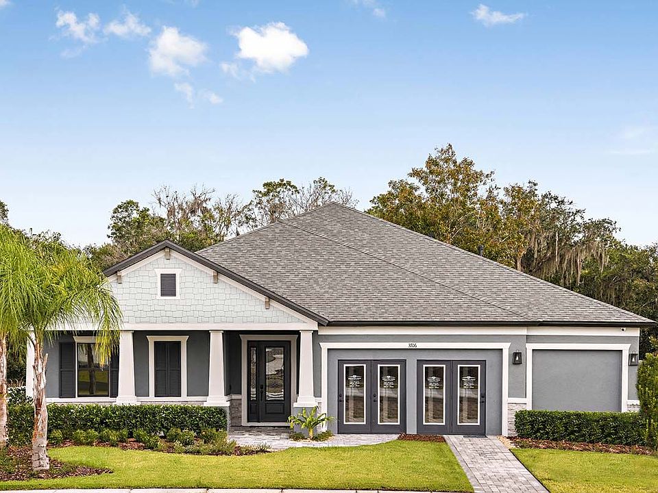 Sweet Bay Model Home Craftsman Elevation with Opt Stone