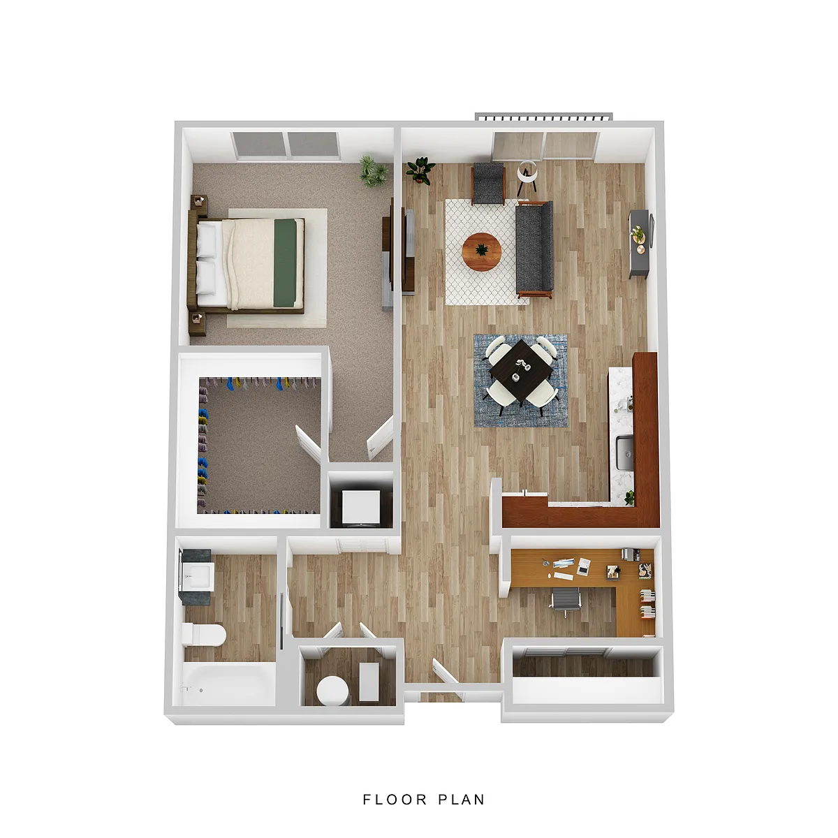 Floor plan One Bedroom C