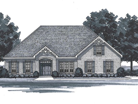 The Ellstowe Elevation B Side Entry - No Bonus Room