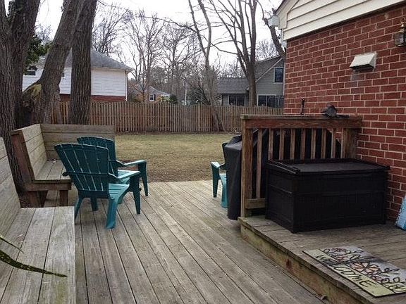 Back porch (door to kitchen on right)