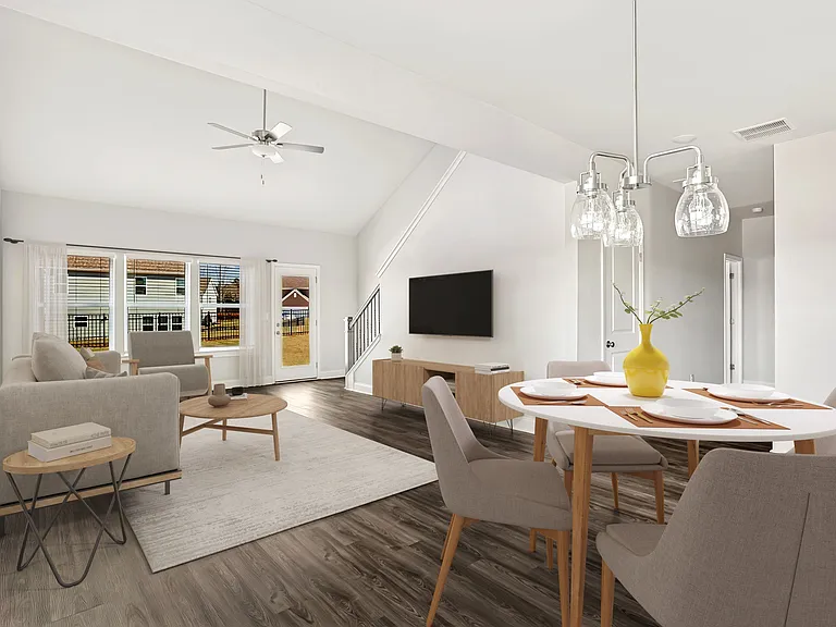 Open-concept living room with ample space and natural light.