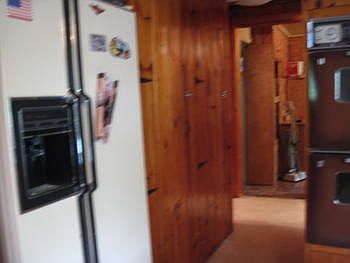 Knotty Pine kitchen.
