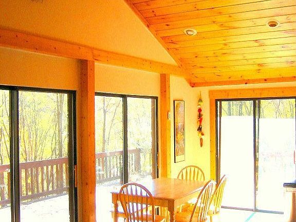 New cathedral ceilings and wood floors