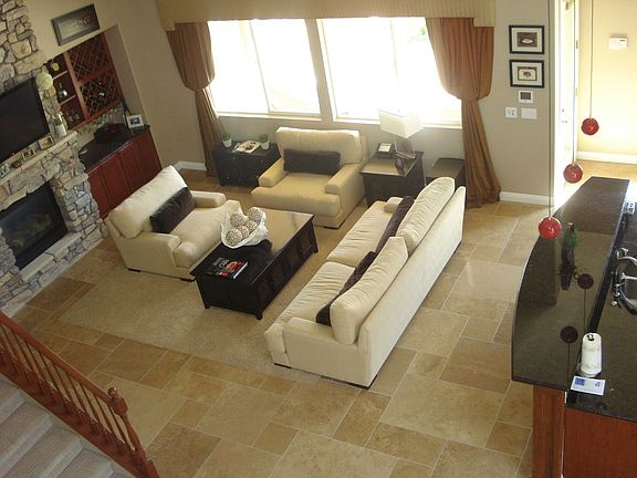 view of living area from loft