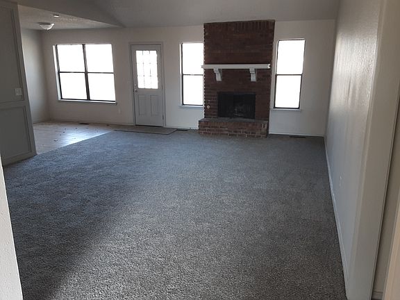 Living Room, Fireplace and Door to Back Yard