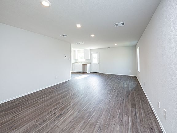 Family Room to Dining Area and Kitchen