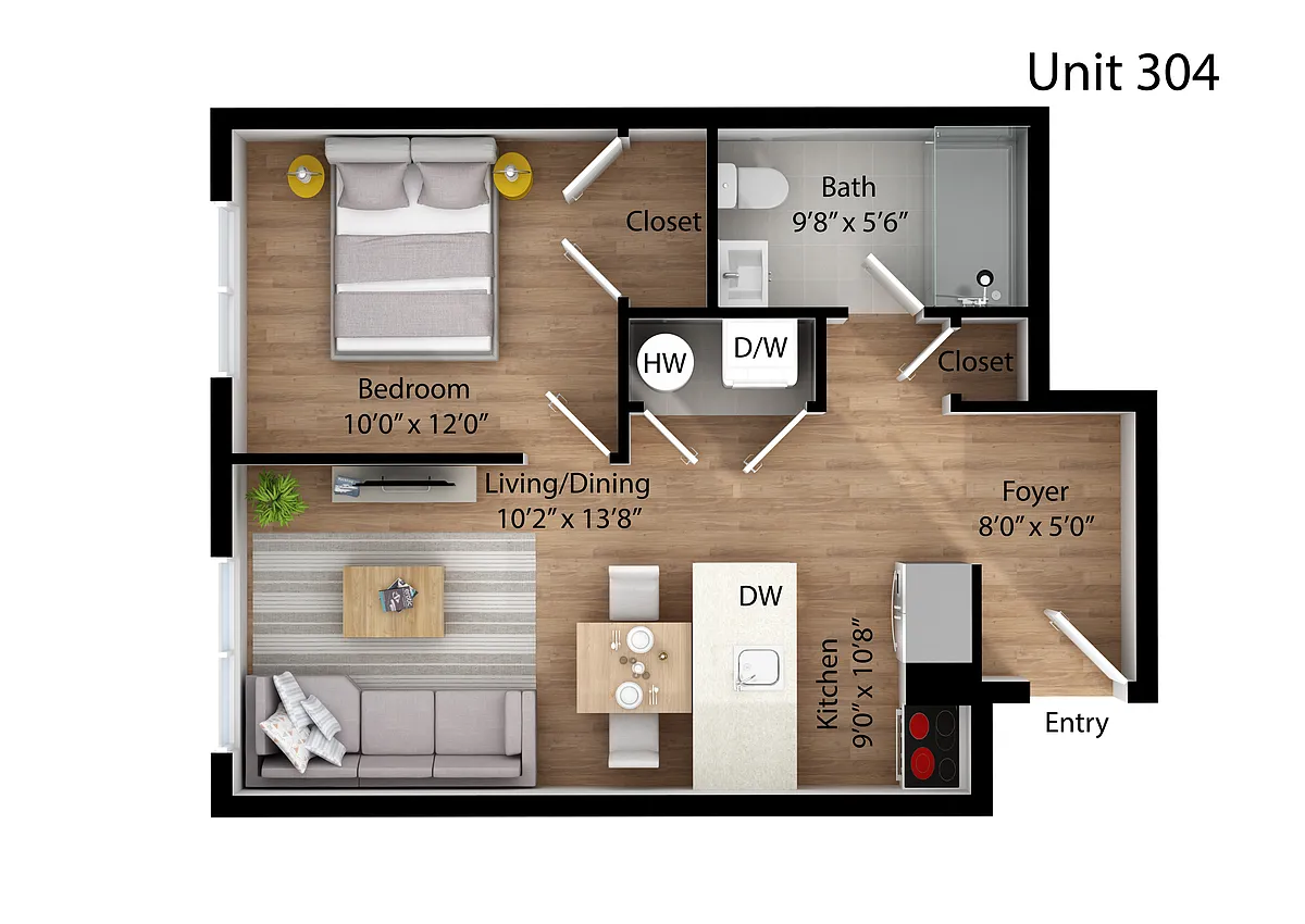 Floor plan 1 Bedroom