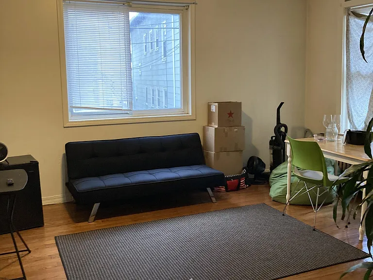 spacious living room off the kitchen