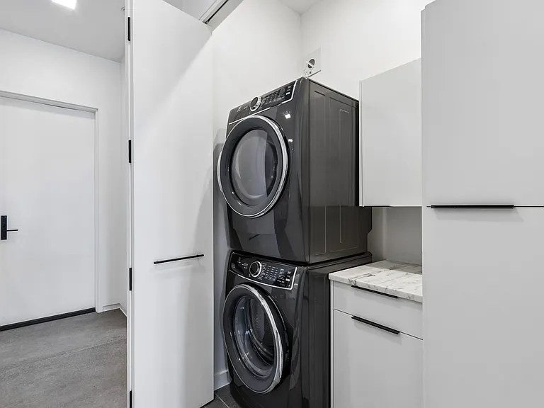 In unit washer and dryer plus extra storage