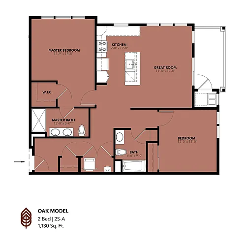 Floor plan Oak Model