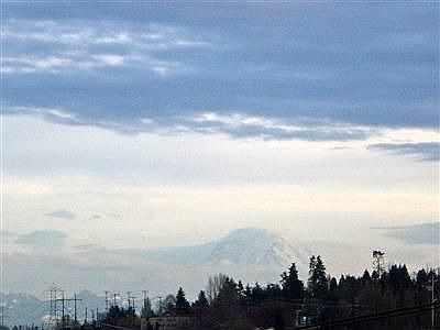 Mount Rainier view from home.