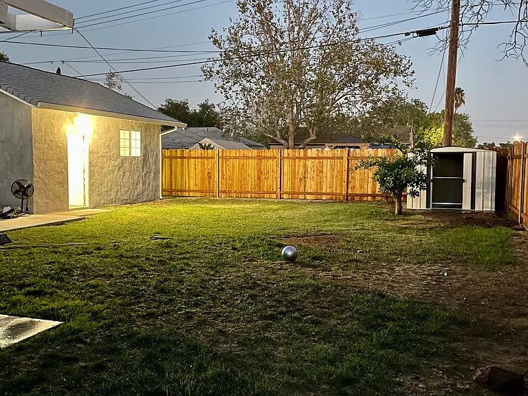 View from side gate