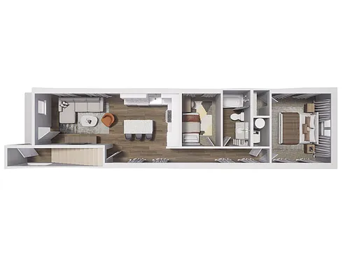 Floor plan 1.5x1 - 861 sqft - A3