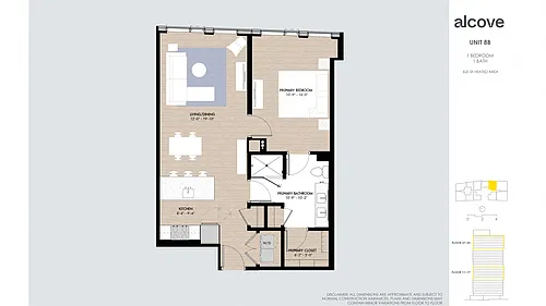 Floor plan Alcove One Bedroom 08 Tier 3