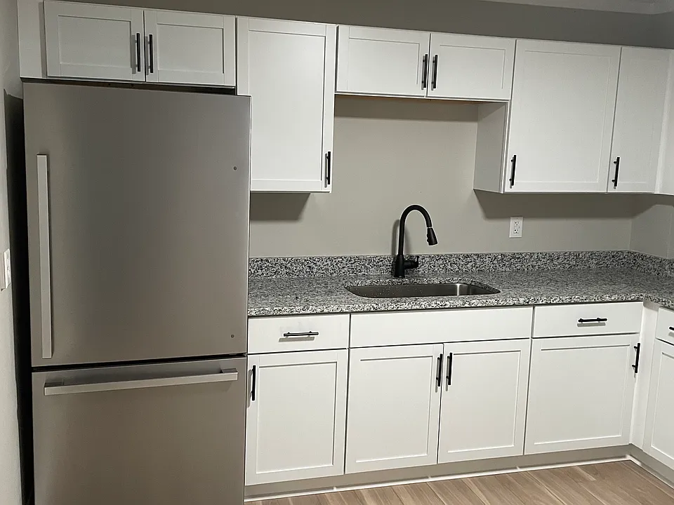 Granite countertops and stainless steel appliances
