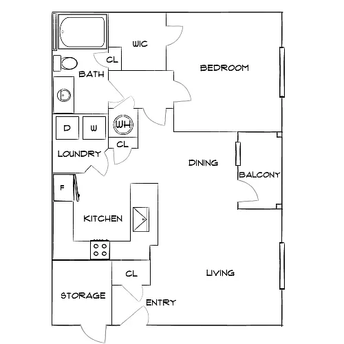 Floor plan Design 1B