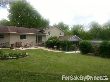 backyard patio and yard