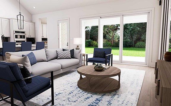 The Clover - Family Room w Sliding Glass Door