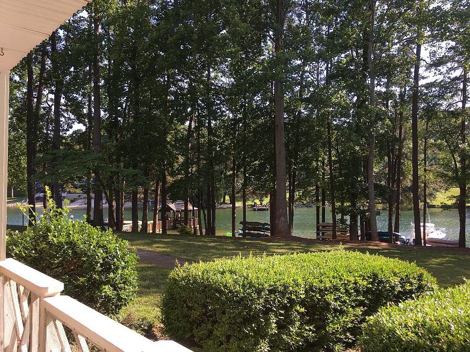 View of day dock and beach from patio.