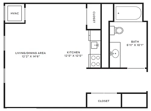 Floor plan Studio Type C