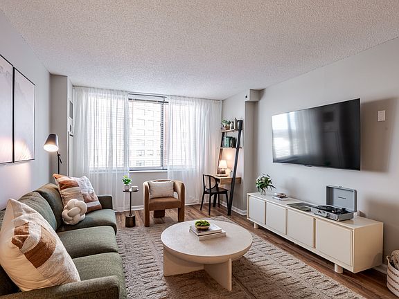 Living spaces flooded with natural light at 15 Bank Apartments in White Plains, NY 10606