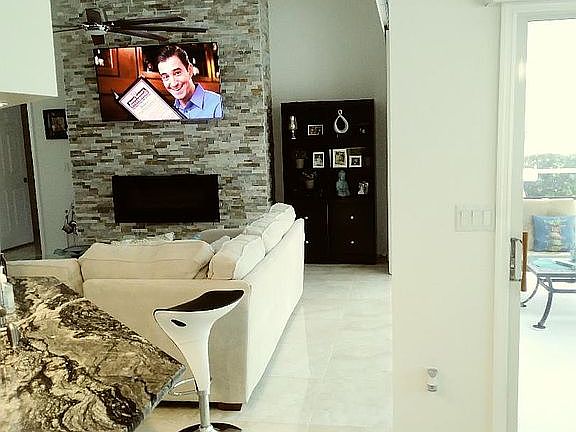 Mod Brick TV/Fireplace Wall