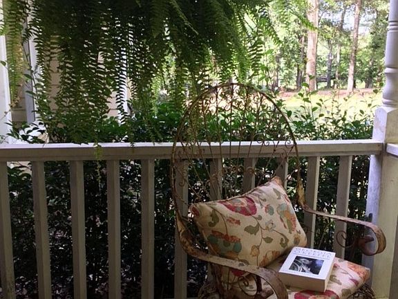 Reading time on the front porch.