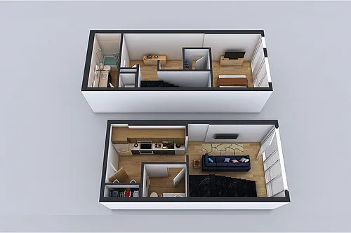 Floor plan LW2 1 Bedroom