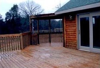 Wrap around deck with a gazebo for sitting or future hot tub very private.