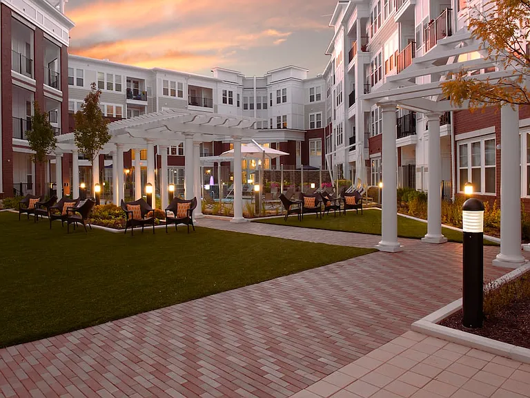 Courtyard with lounge seating