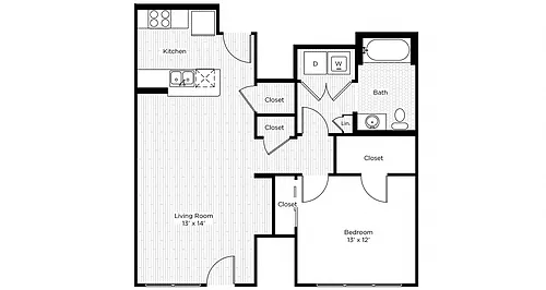 Floor plan Botanica - 1DS