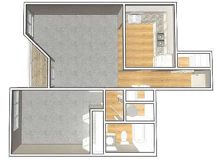 Floor plan One Bedroom