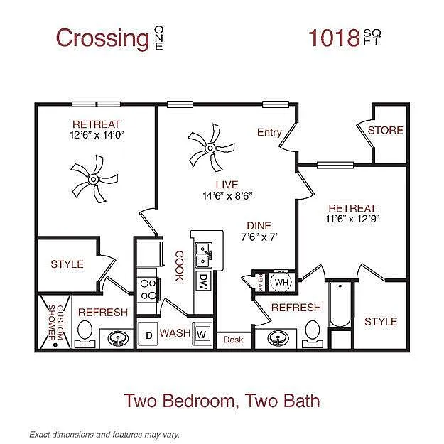 Floor plan Crossing One