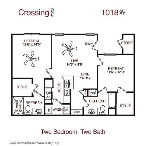 Floor plan Crossing One