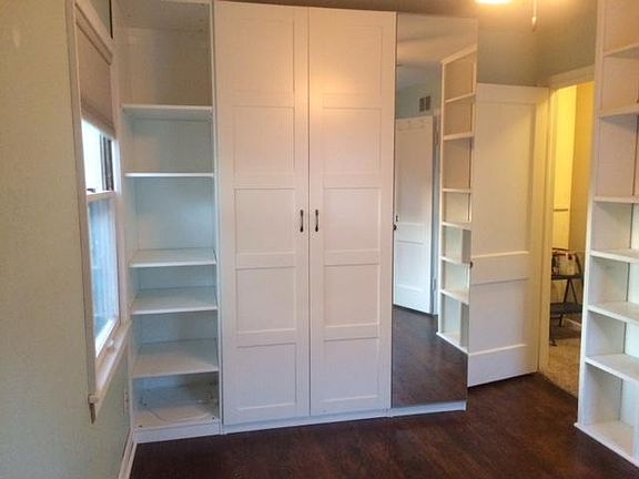 Ikea closet stays with the home! Adds so much more closet sp