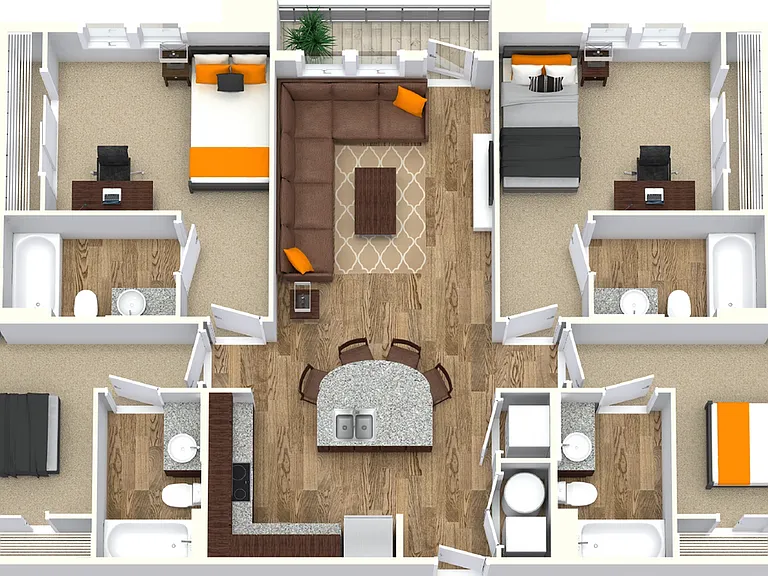 4 Bed - 4 Bath 4 Bed - 4 Bath