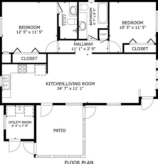 2 bed, 2.0 bath, 866 sqft, $1,800 — Photo 2