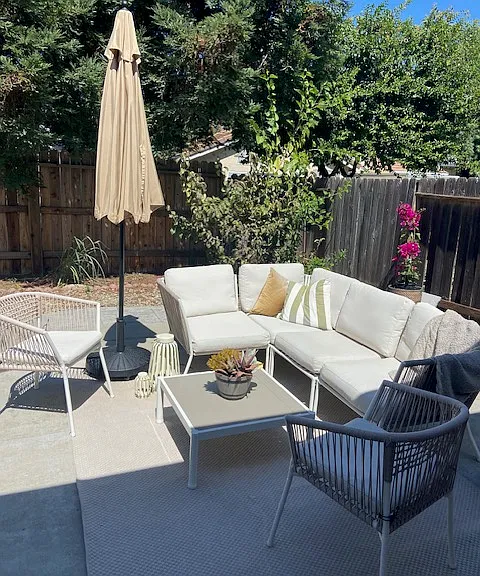Low-maintenance backyard