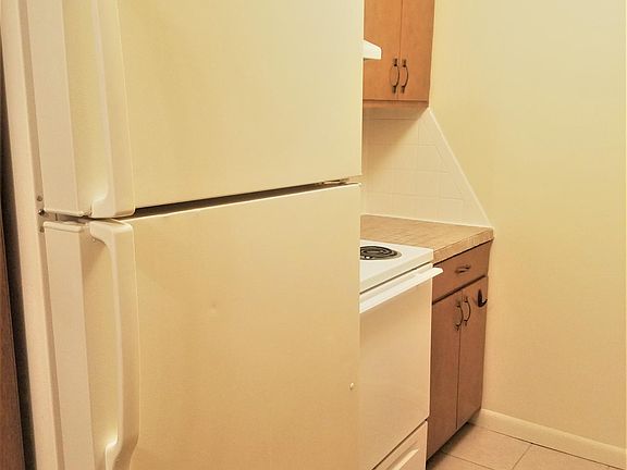 Kitchen with stove and fridge included