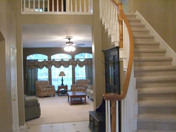 Entry way looking into family room