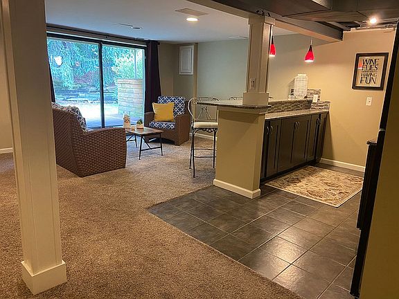 Lower level with wet bar