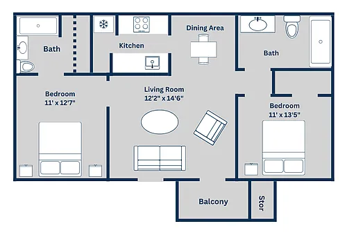 Floor plan Plan E