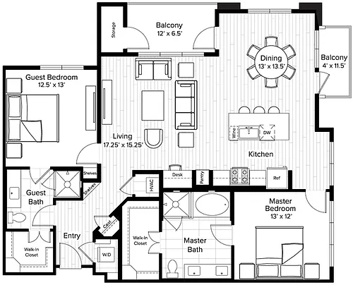 Floor plan B22