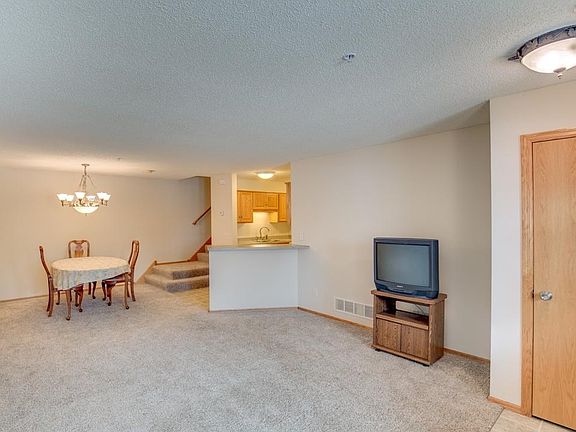 Main floor living view to the kitchen