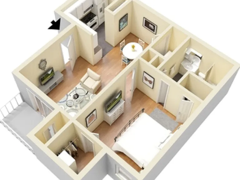 Westborough Crossing - The Dartmore - 1 Beds - 1 Baths - 541 Sq. ft.