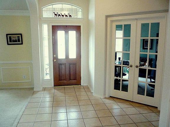 Study with French Doors * Tile Entry