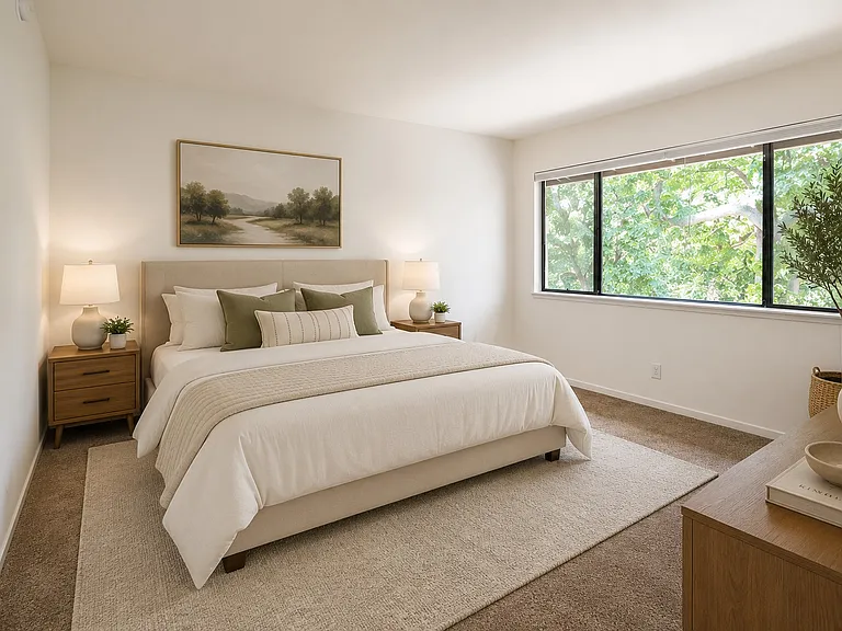 Bedroom virtually staged